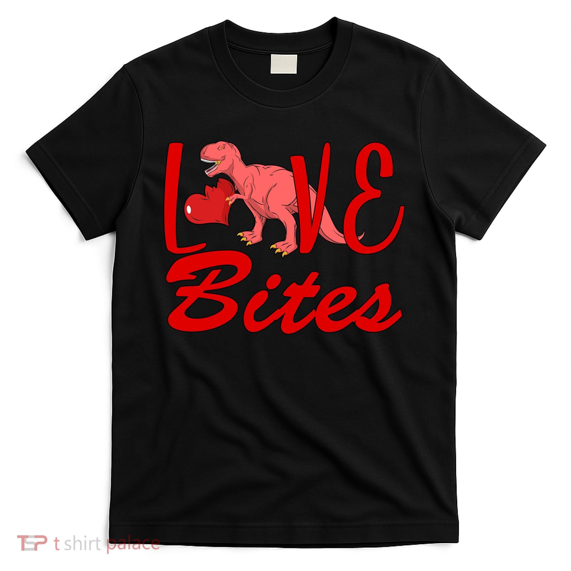 Valentines Day Love Bites Dinosaur T-Shirt