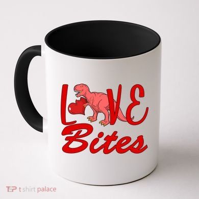 Valentines Day Love Bites Dinosaur Coffee Mug