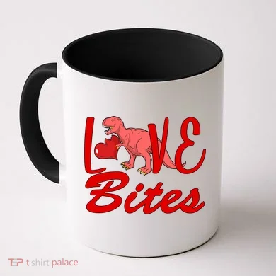 Valentines Day Love Bites Dinosaur Coffee Mug