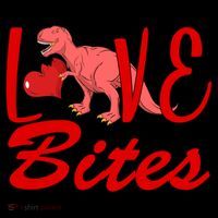 Valentines Day Love Bites Dinosaur Mousepad thumb 1