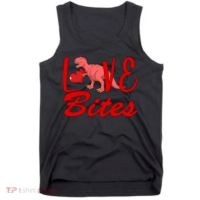 Valentines Day Love Bites Dinosaur Tank Top