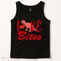 Valentines Day Love Bites Dinosaur Tank Top thumb 2