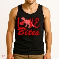 Valentines Day Love Bites Dinosaur Tank Top thumb 3