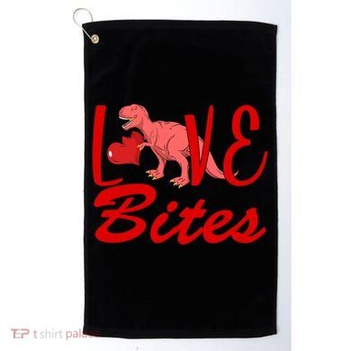 Valentines Day Love Bites Dinosaur Golf Towel