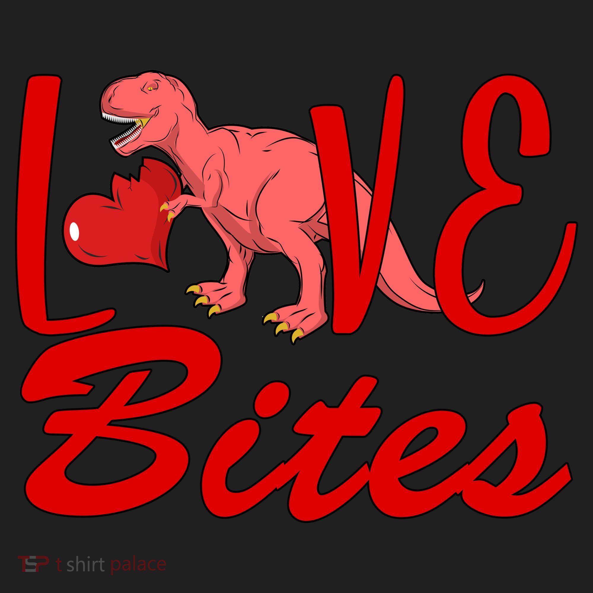 Valentines Day Love Bites Dinosaur Golf Towel