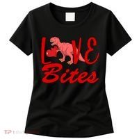 Valentines Day Love Bites Dinosaur Women's T-Shirt thumb 0