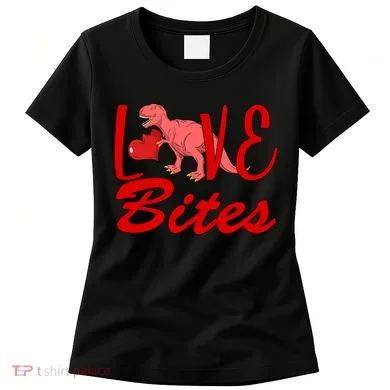 Valentines Day Love Bites Dinosaur Women's T-Shirt