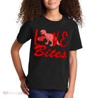 Valentines Day Love Bites Dinosaur Kids T-Shirt thumb 2