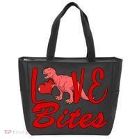 Valentines Day Love Bites Dinosaur Tote Bag thumb 0