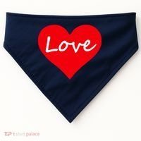 Valentine's Day Love Heart USA-Made Doggie Bandana thumb 0