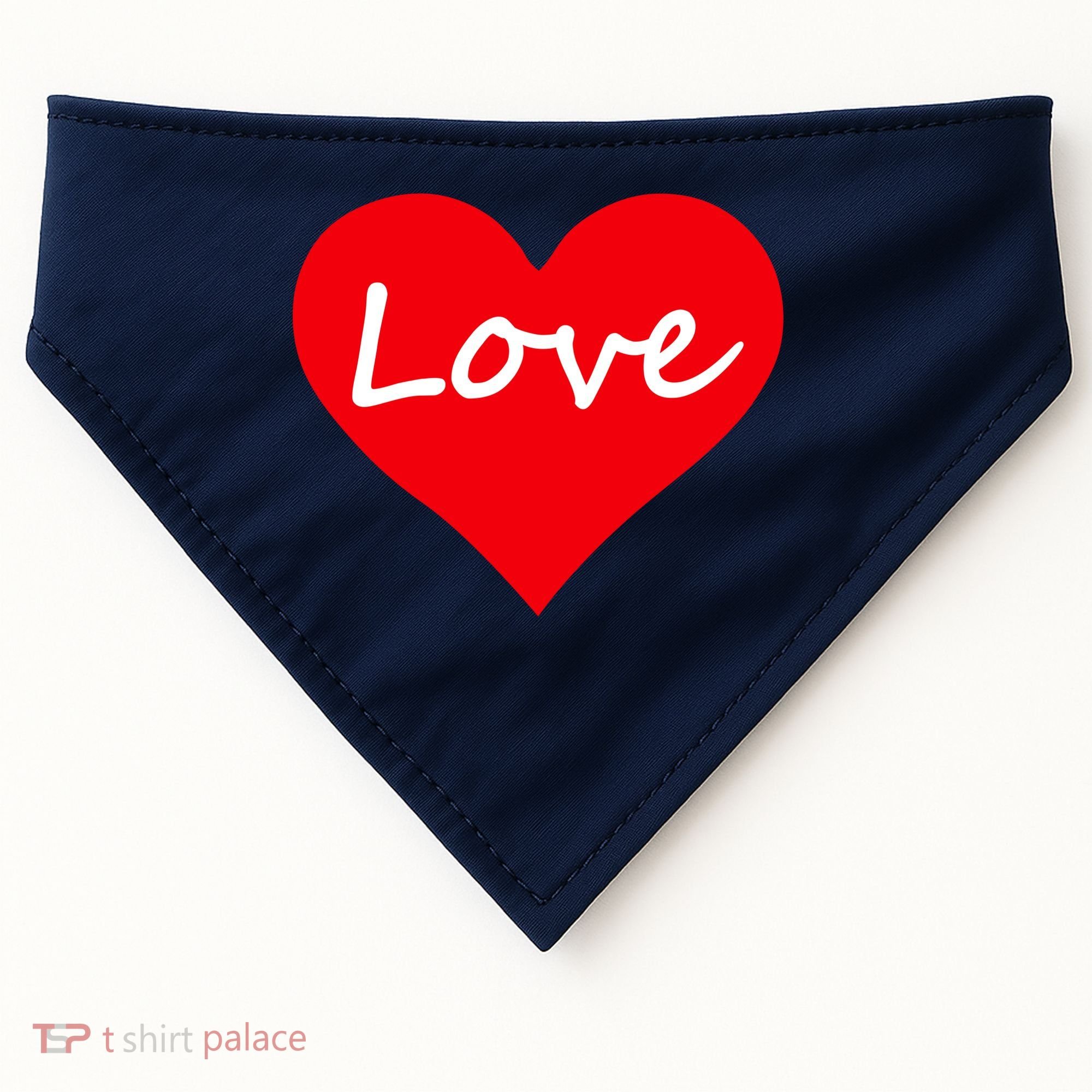Valentine's Day Love Heart USA-Made Doggie Bandana