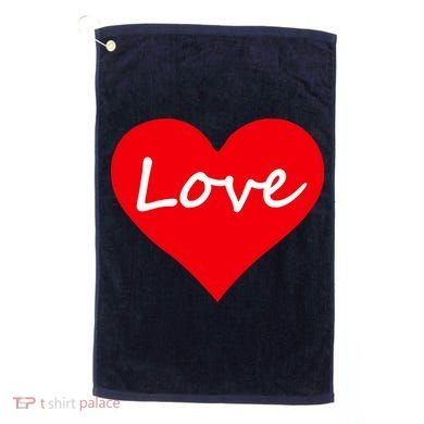 Valentine's Day Love Heart Golf Towel