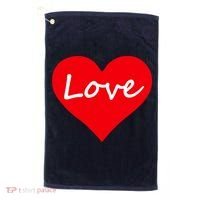 Valentine's Day Love Heart Golf Towel thumb 0