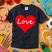 Valentine's Day Love Heart Kids T-Shirt thumb 3