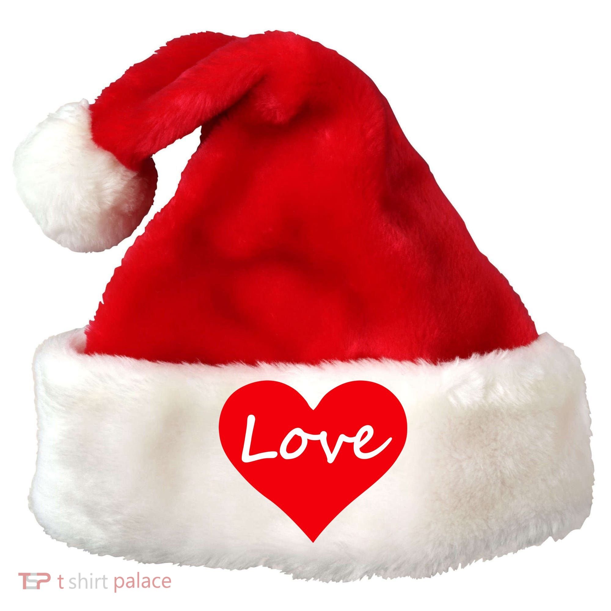 Valentine's Day Love Heart Santa Hat