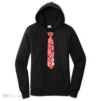 Valentine's Day Love Hearts Tie Women's Hoodie thumb 0