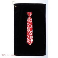 Valentine's Day Love Hearts Tie Golf Towel thumb 0