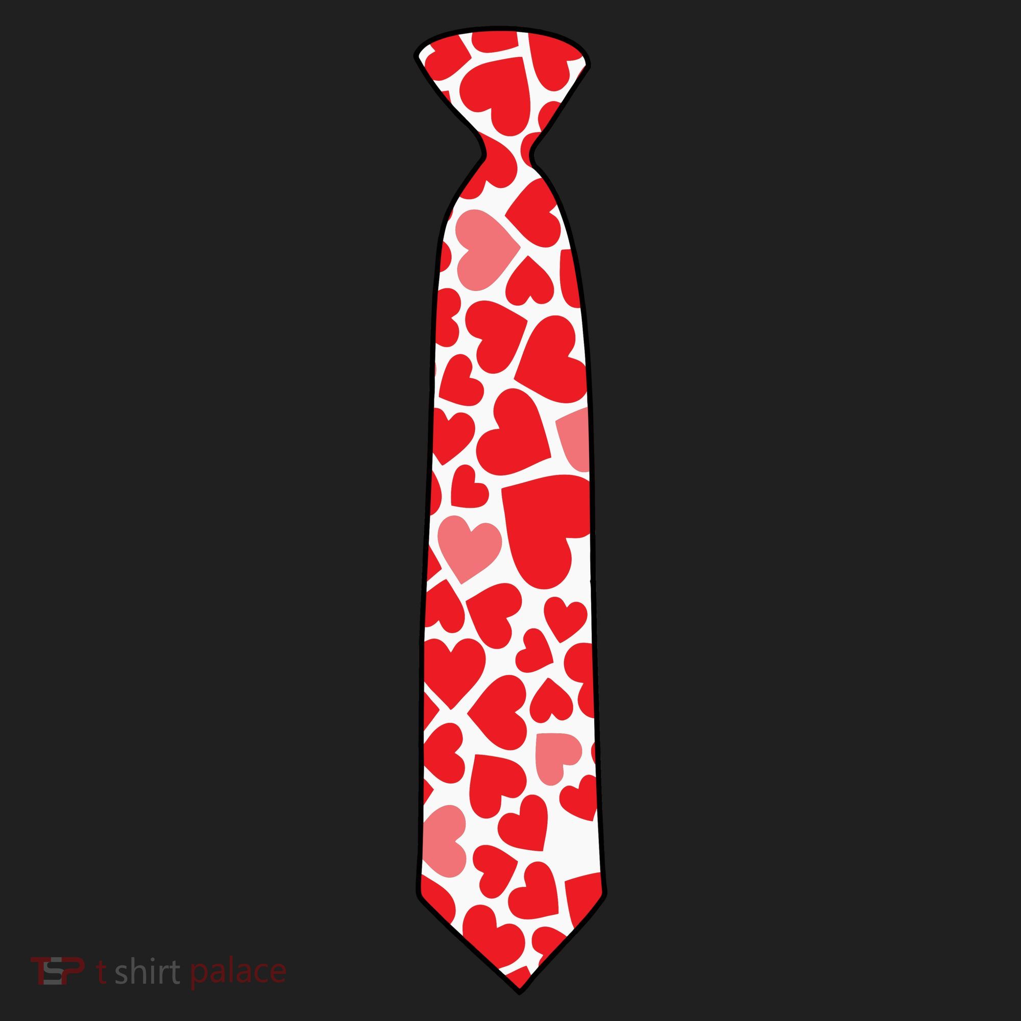 Valentine's Day Love Hearts Tie Golf Towel