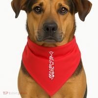 Valentine's Day Love Hearts Tie USA-Made Doggie Bandana thumb 1