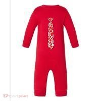 Valentine's Day Love Hearts Tie Infant Fleece One Piece thumb 0