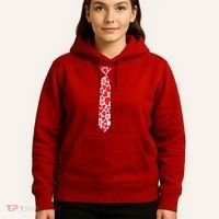 Valentine's Day Love Hearts Tie Hoodie thumb 5