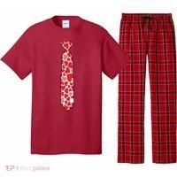 Valentine's Day Love Hearts Tie Pajama Set thumb 0