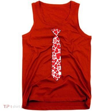 Valentine's Day Love Hearts Tie Tank Top