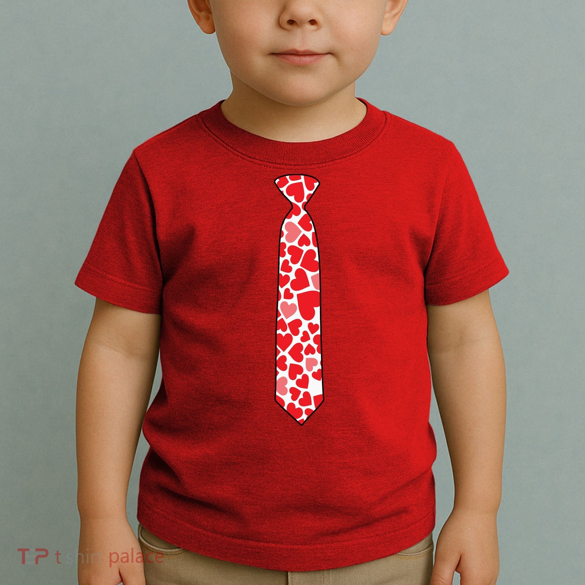 Valentine's Day Love Hearts Tie Toddler T-Shirt