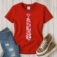 Valentine's Day Love Hearts Tie Women's T-Shirt thumb 3