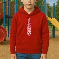 Valentine's Day Love Hearts Tie Kids Hoodie thumb 2