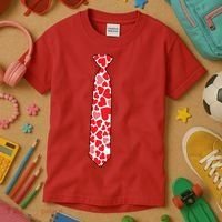 Valentine's Day Love Hearts Tie Kids T-Shirt thumb 3
