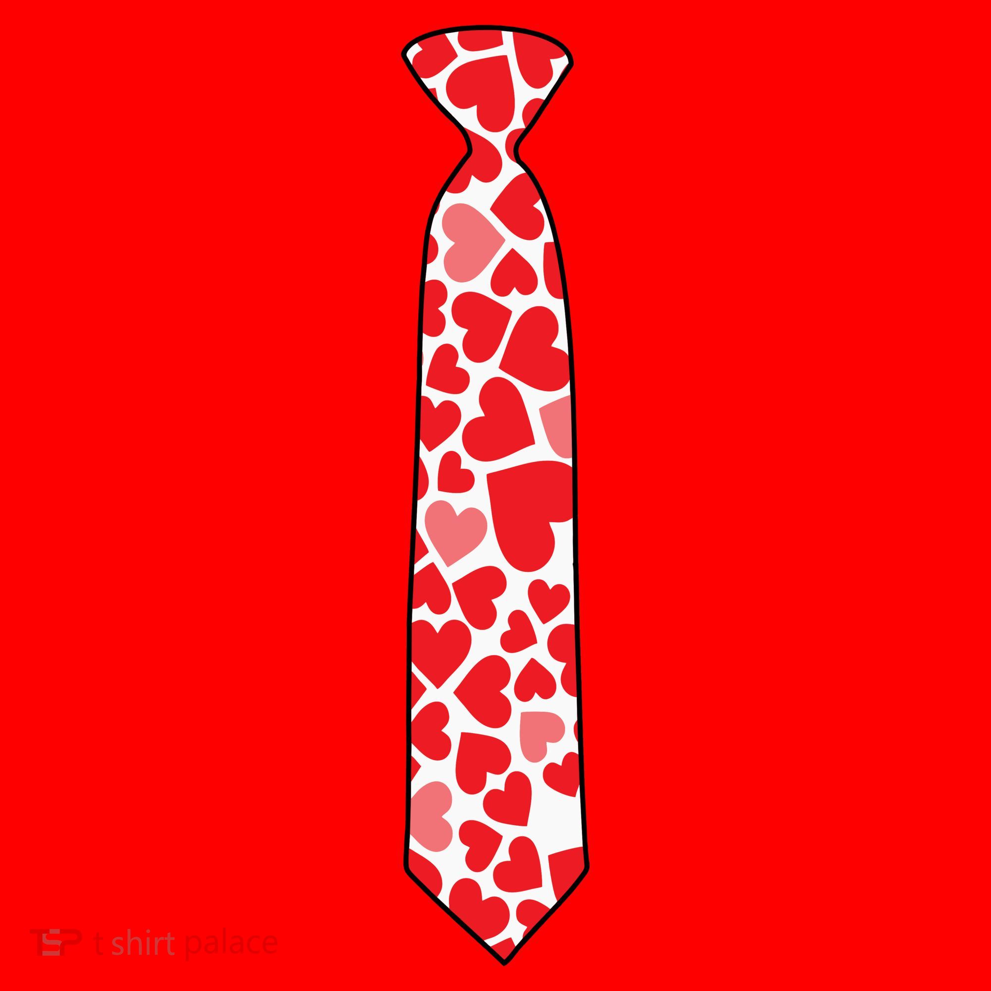 Valentine's Day Love Hearts Tie Kids T-Shirt