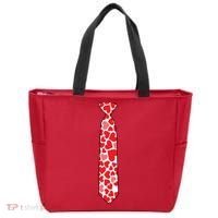 Valentine's Day Love Hearts Tie Tote Bag thumb 0