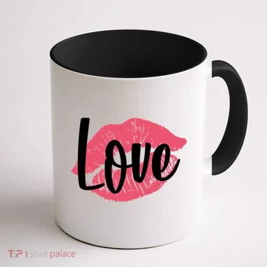 Valentines Day Love Lips Coffee Mug back