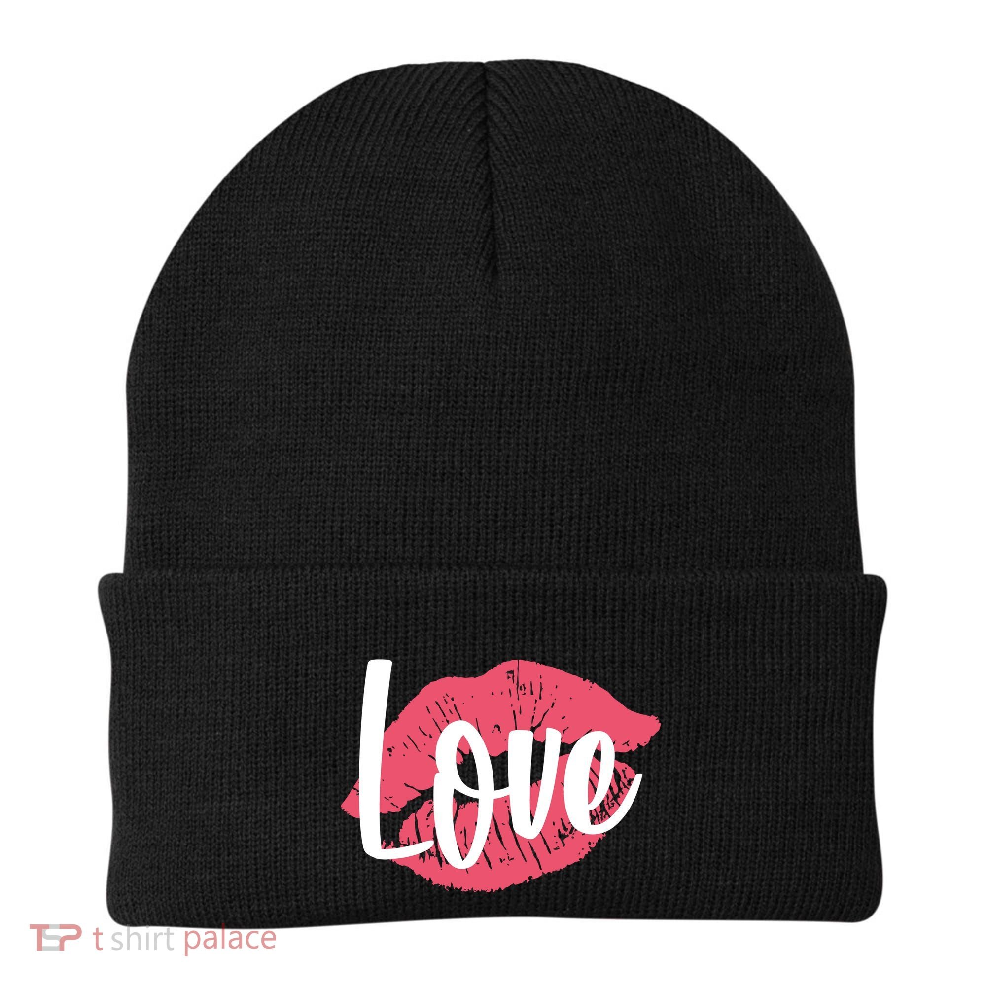 Valentines Day Love Lips Beanie
