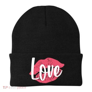 Valentines Day Love Lips Beanie