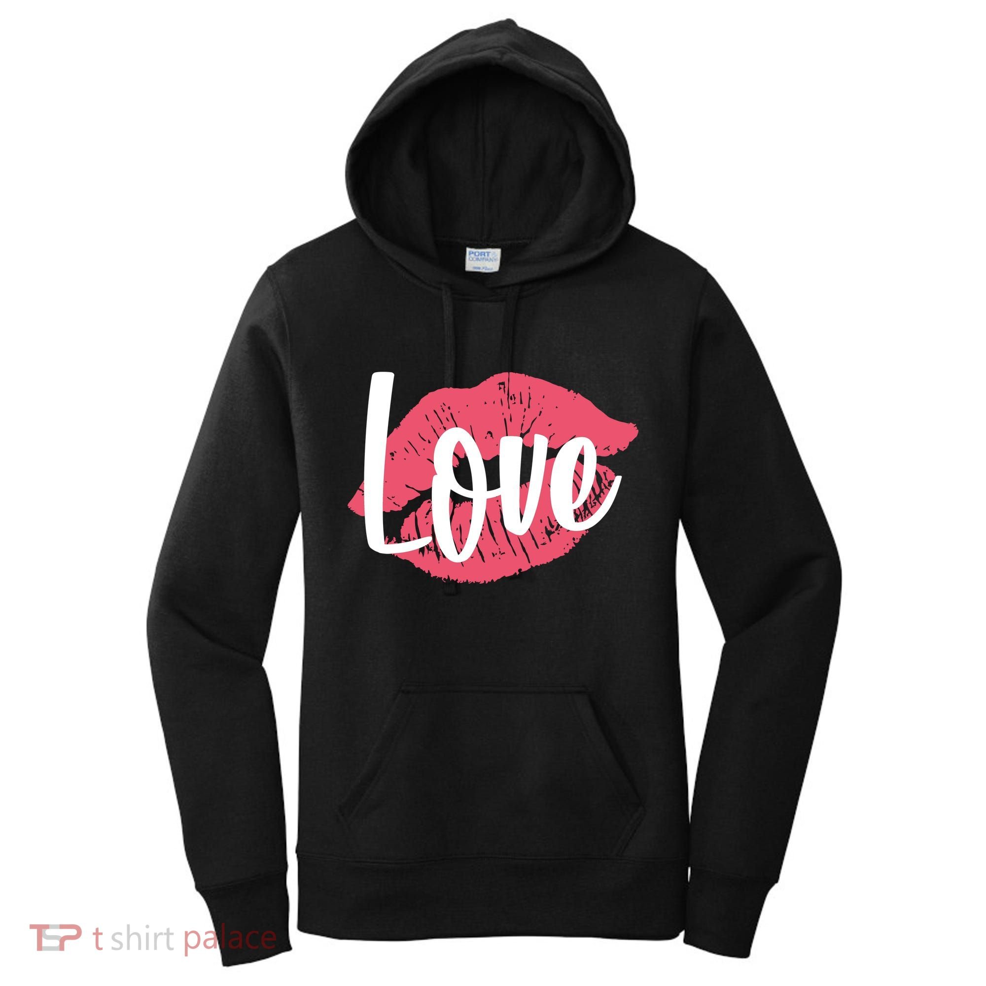 Valentines Day Love Lips Women's Hoodie