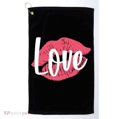 Valentines Day Love Lips Golf Towel