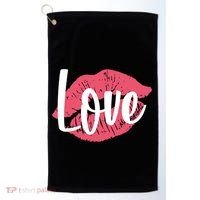 Valentines Day Love Lips Golf Towel thumb 0