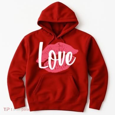 Valentines Day Love Lips Hoodie