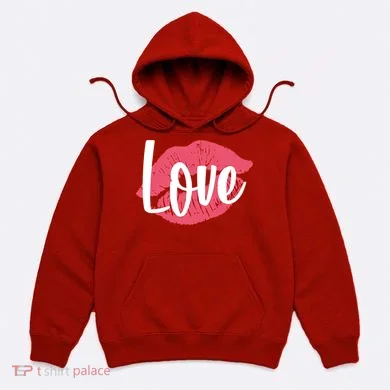 Valentines Day Love Lips Hoodie