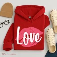 Valentines Day Love Lips Hoodie thumb 4
