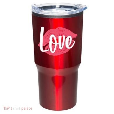 Valentines Day Love Lips Tumbler