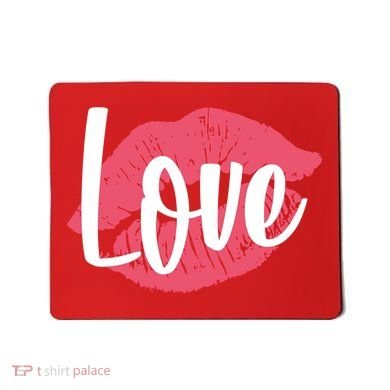 Valentines Day Love Lips Mousepad