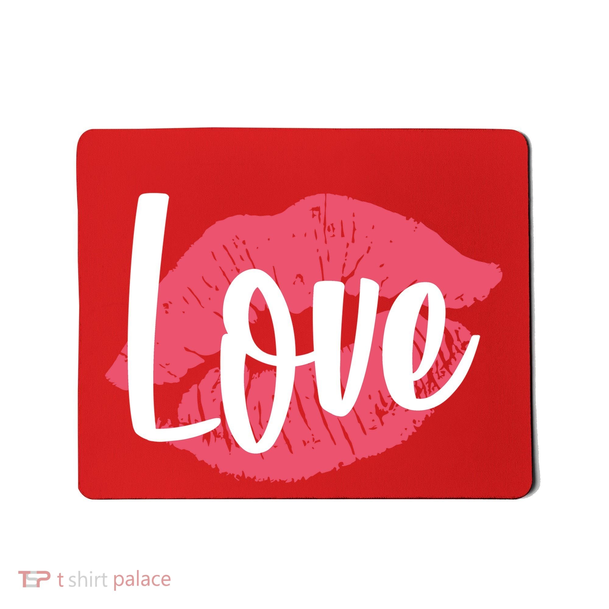 Valentines Day Love Lips Mousepad