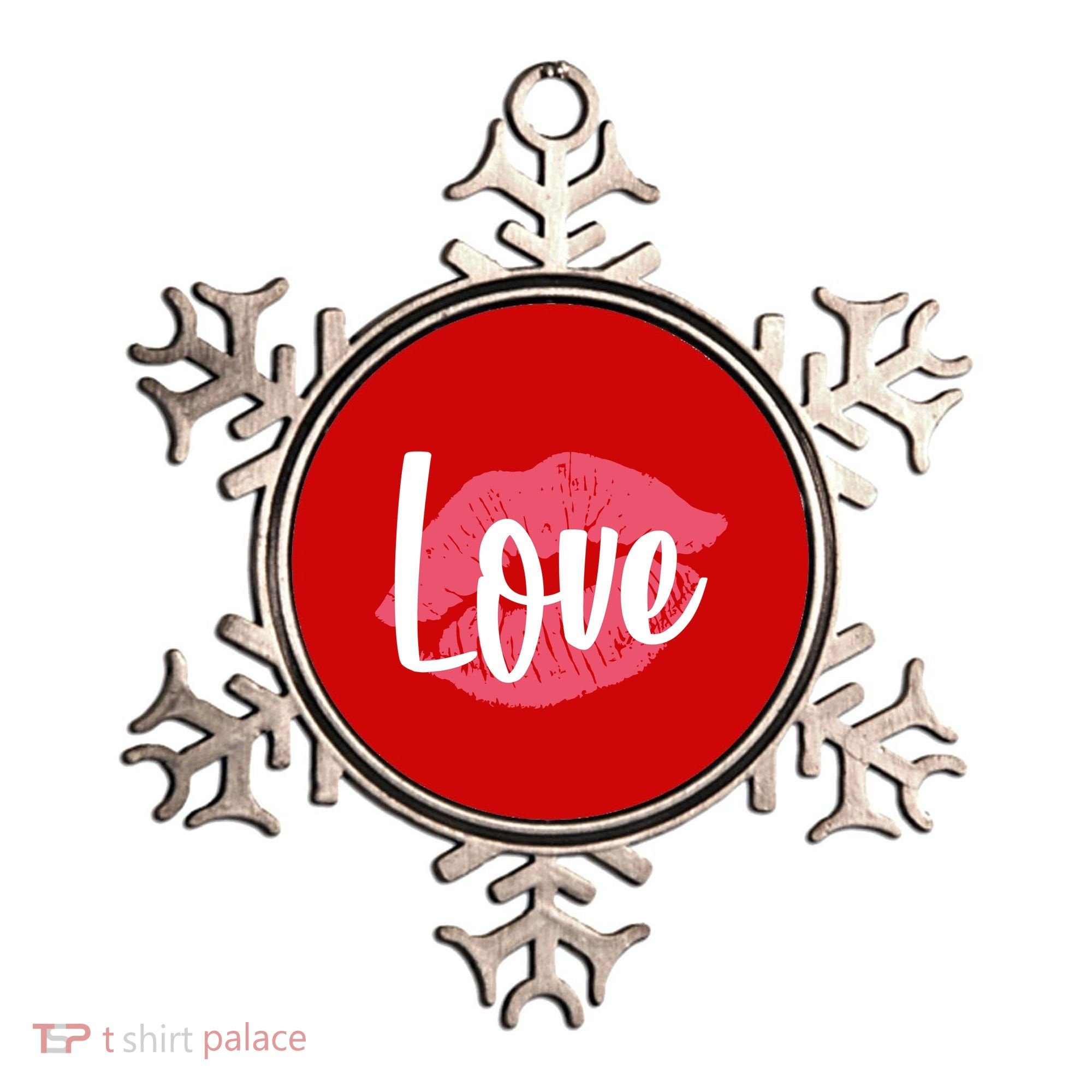 Valentines Day Love Lips Ornament