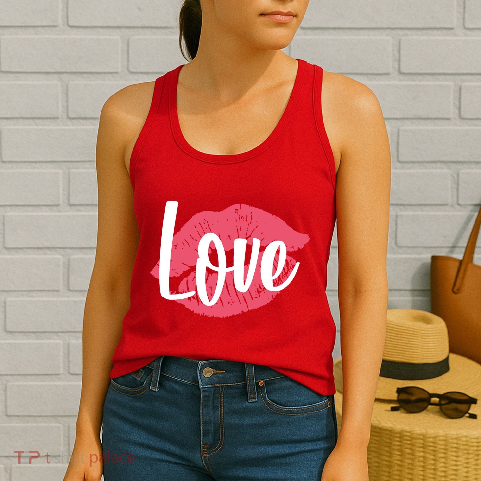 Valentines Day Love Lips Women's Tank Top
