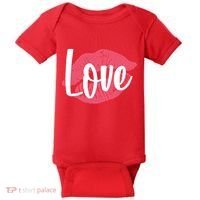 Valentines Day Love Lips Baby Bodysuit thumb 0