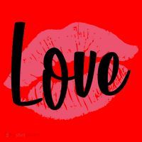 Valentines Day Love Lips Santa Hat thumb 1
