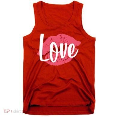 Valentines Day Love Lips Tank Top